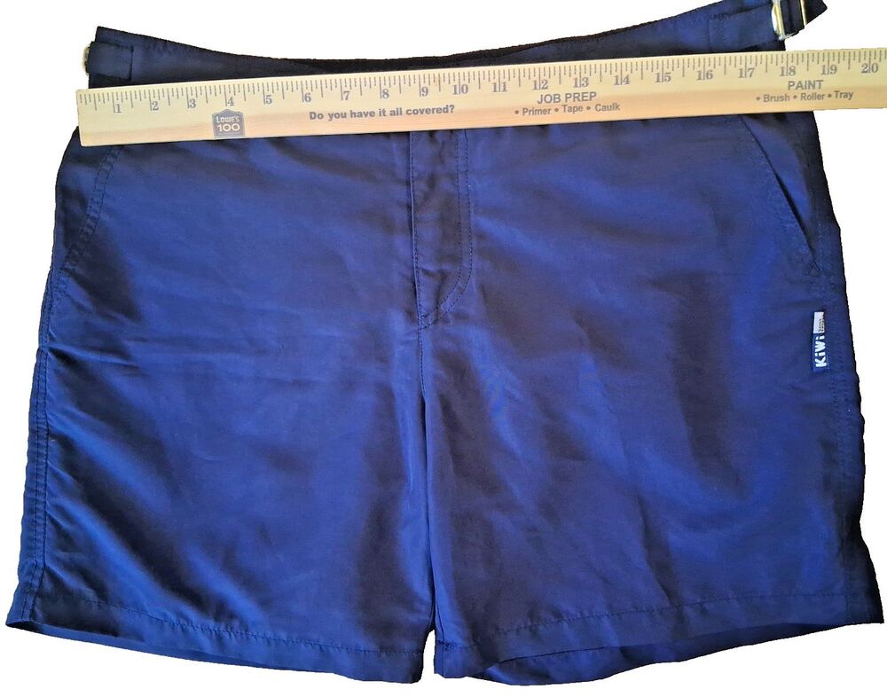 Kiwi Saint-Tropez Swim Shorts Size XL Mens Adjustable Side Chrome Buckle Trunks